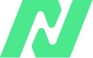 Stylized green letter N logo with sharp angles and overlapping design.